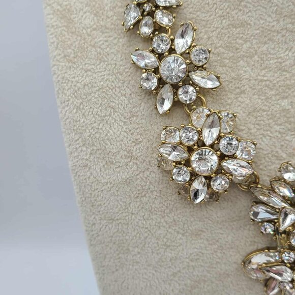 J Crew Gold Tone Crystal Statement Necklace NWT!  NEW!  Stunning - Picture 9 of 10